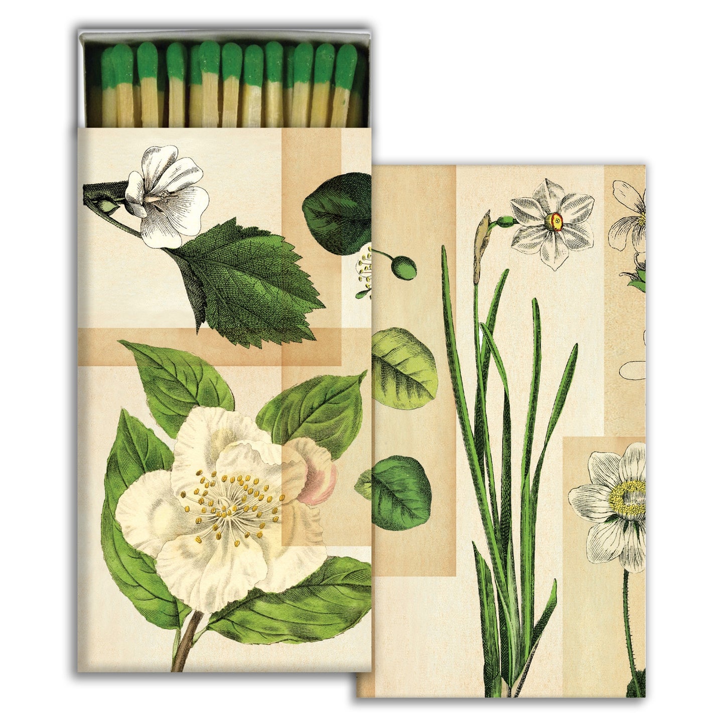 Decorative Matchbox - White Floral