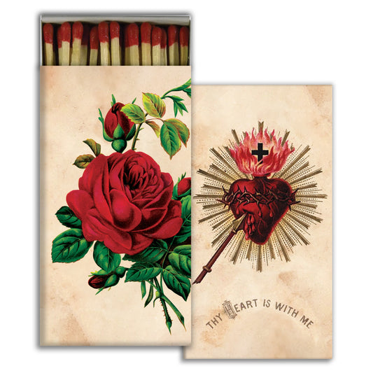 Decorative Matchbox - Heart Aflame