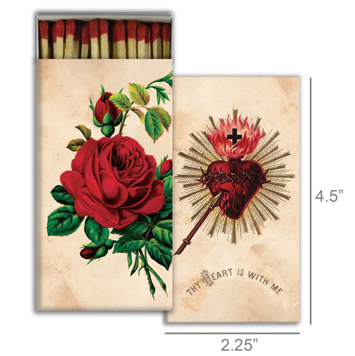 Decorative Matchbox - Heart Aflame