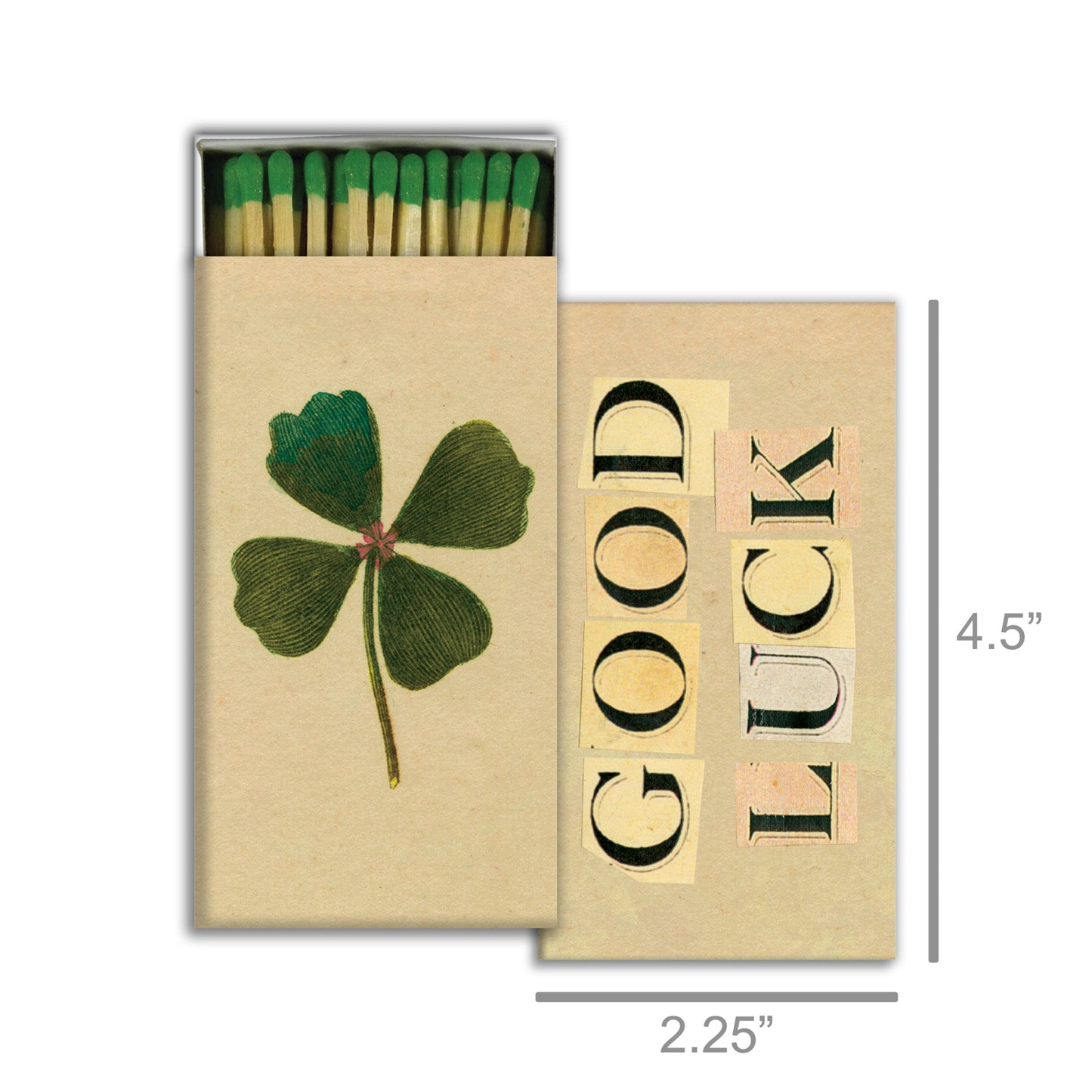 Decorative Matchbox - Good Luck Clover