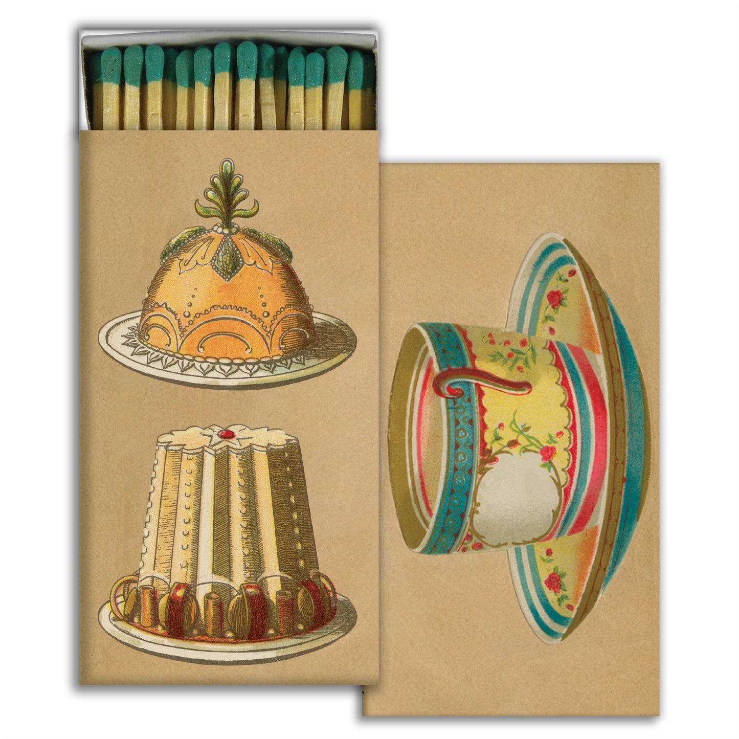 Decorative Matchbox - Tea and Cake