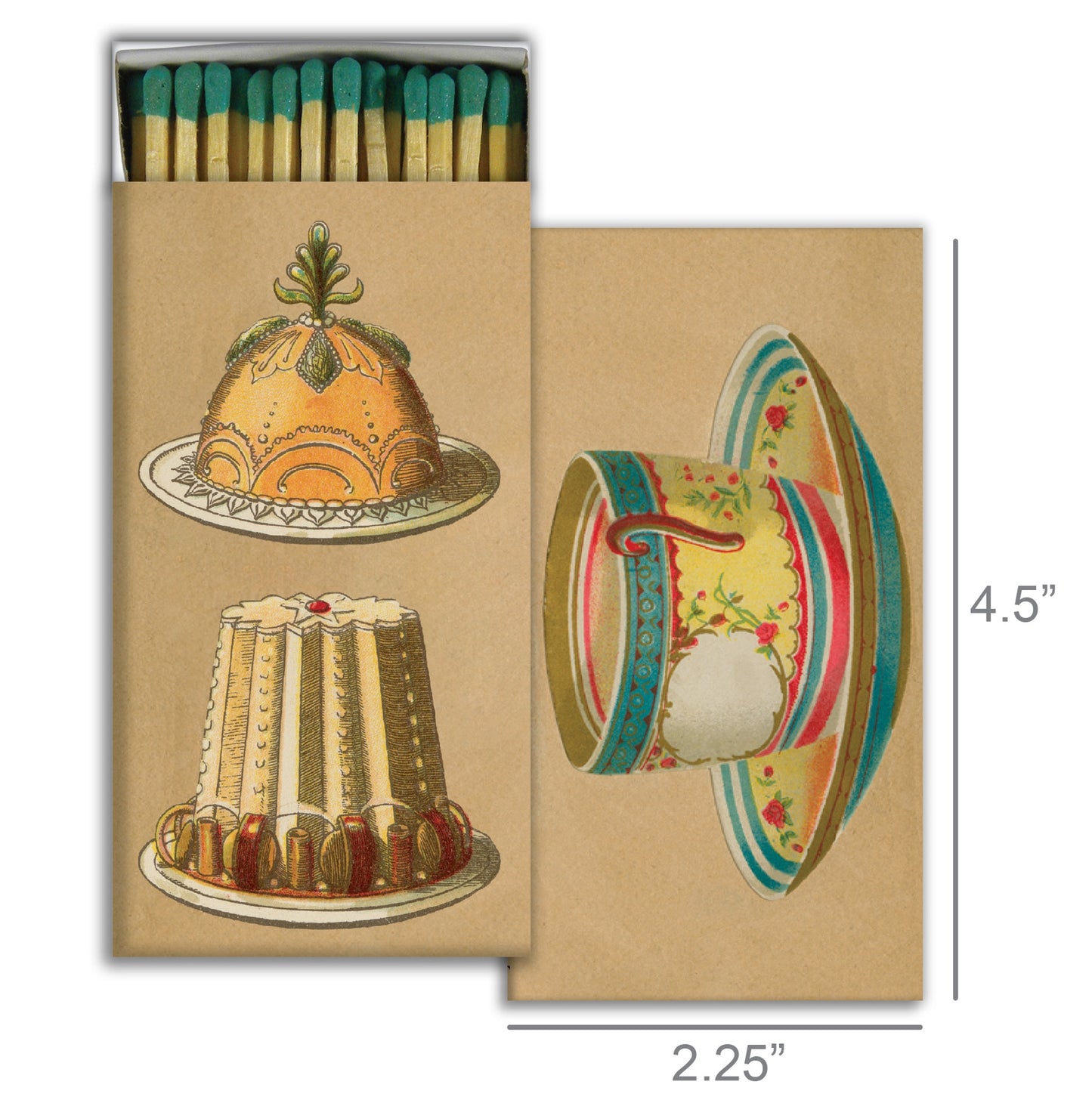 Decorative Matchbox - Tea and Cake