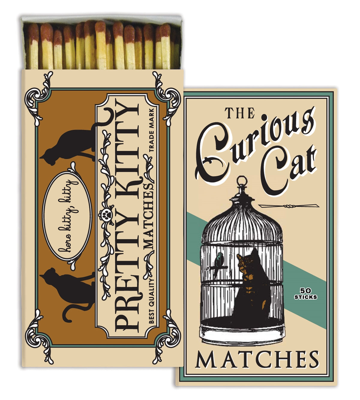 Decorative Matchbox - Curious Cat