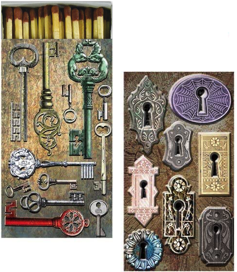 Decorative Matchbox - Locks & Keys