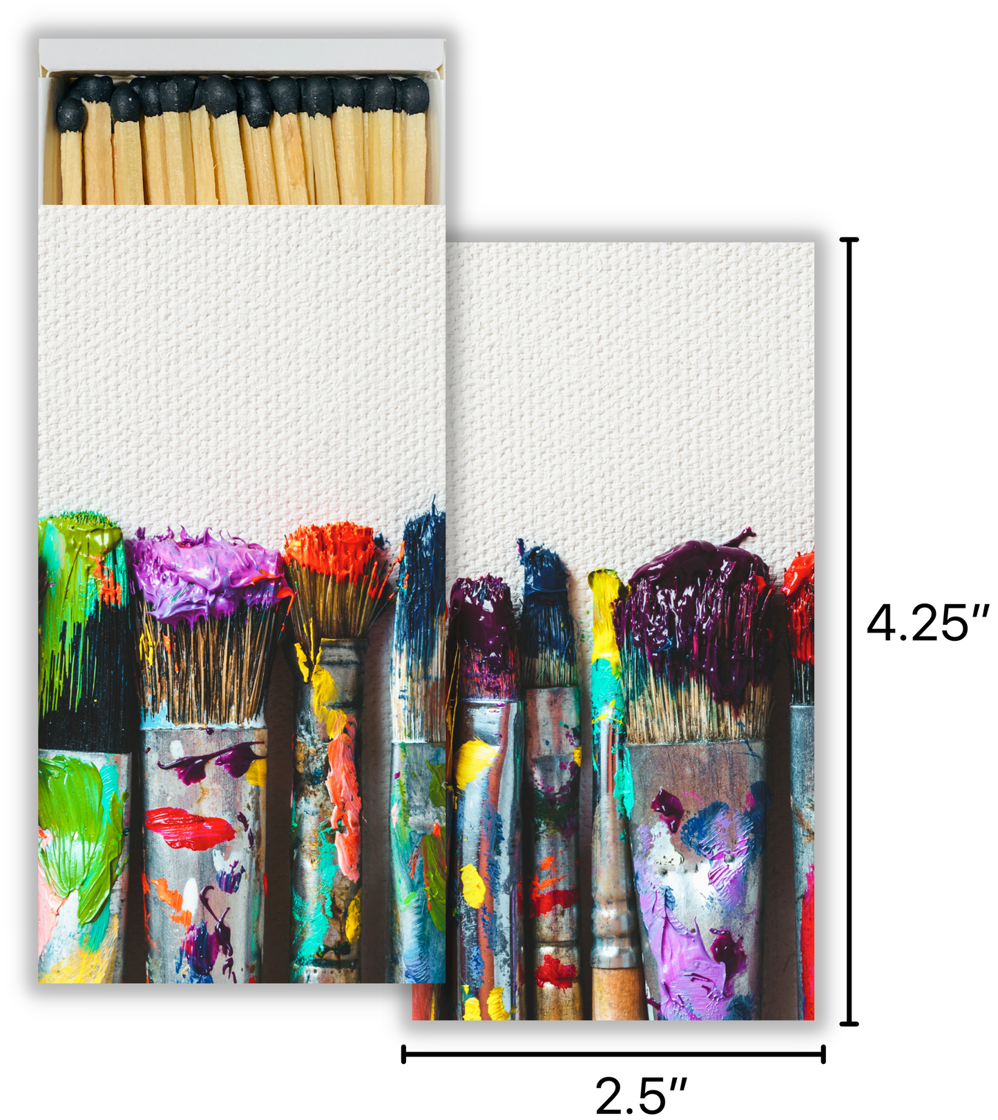Decorative Matchbox - Paint Brushes