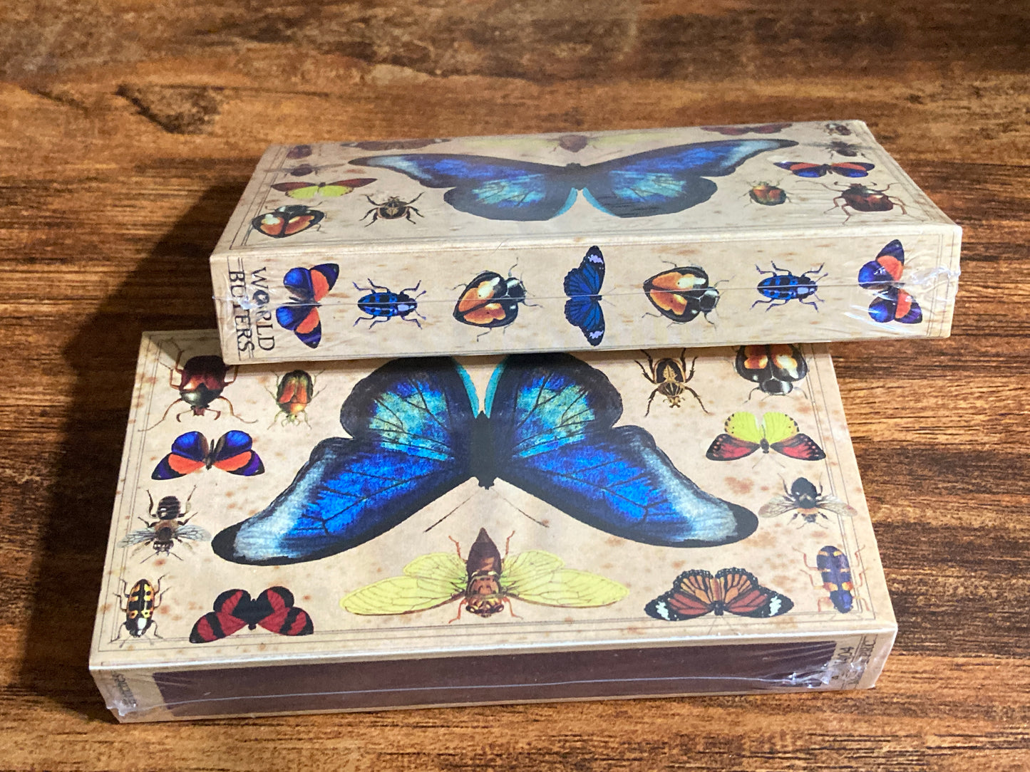 Decorative Matchbox - Blue Butterfly Insects