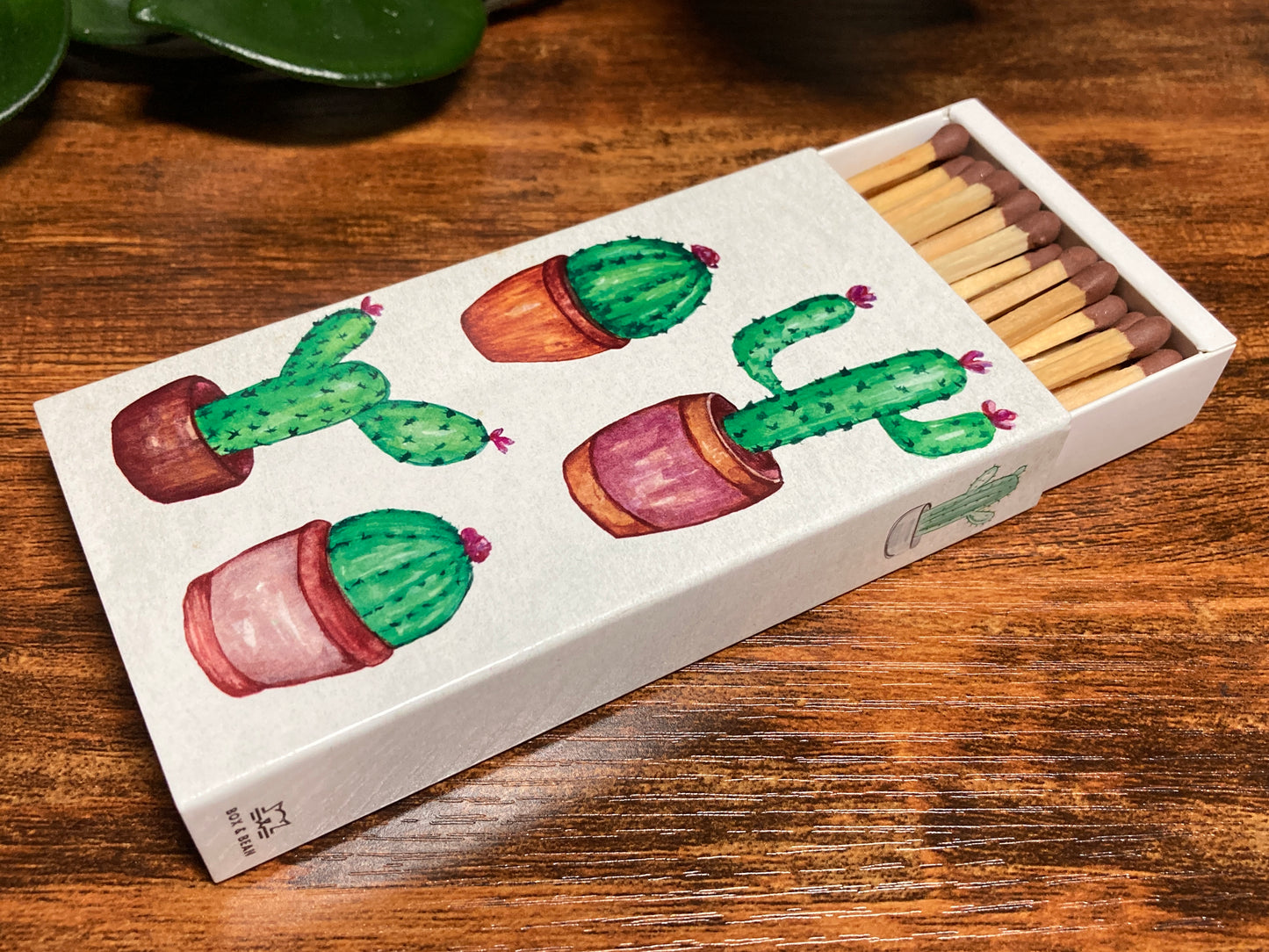 Decorative Matchbox - Watercolor Cacti
