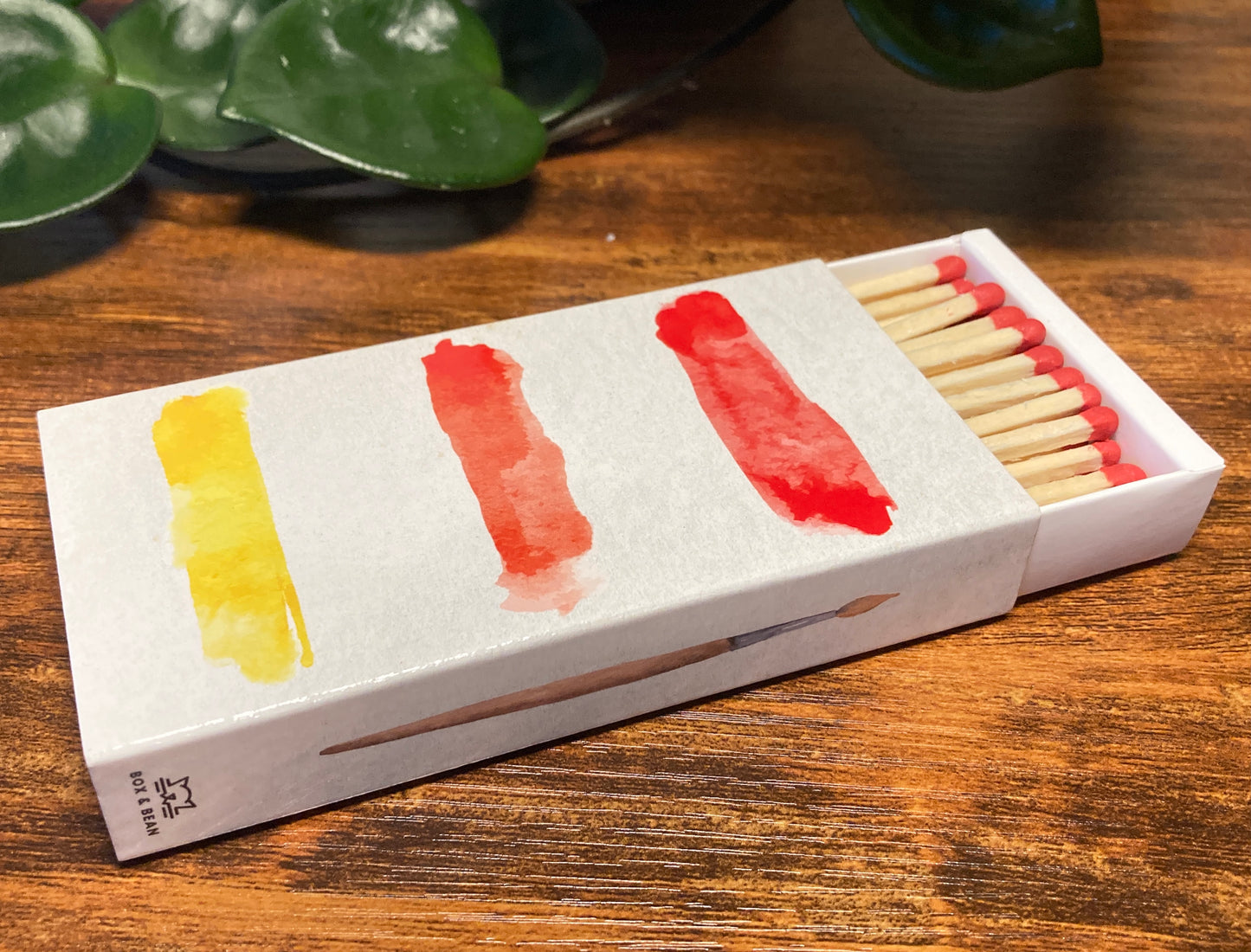Decorative Matchbox - Watercolor Brush Strokes