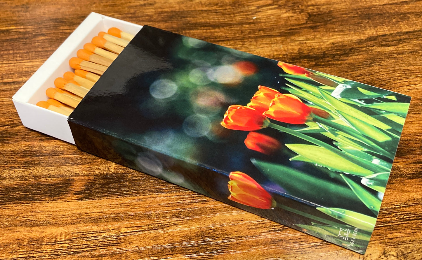Decorative Matchbox - Tulips