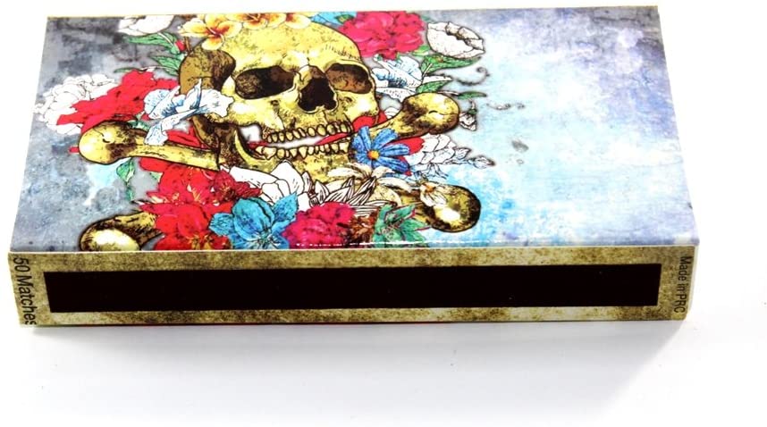 Decorative Matchbox - Skull Bouquet